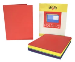School Smart Extra Large 2-Pocket Folder, 9 X 12 Inches, Assorted Colors, Pack Of 25 -Disney Accessories Sales 084886 C ecommfullsize