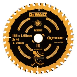 DeWalt DT10301-QZ Extreme 2nd Fix Circular Saw Blade 165mm 20mm Bore 40T