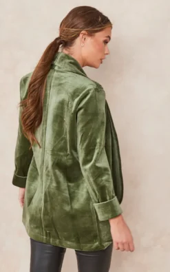 Traffic People Velvet Cord Boyfriend Jacket In Green -Disney Accessories Sales 2022 09 14 Tom Chynna TrafficPeople12509
