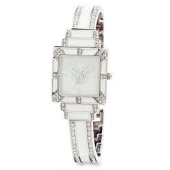 Disney Wrist Watch For Women - Mickey Mouse Icon Art Deco - White