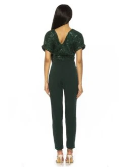 Sadie Sequin Top Jumpsuit -Disney Accessories Sales D3787A EMERALD 3