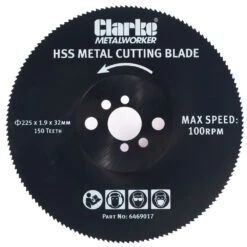 Clarke 225mm Metal Cutting Circular Saw Blade