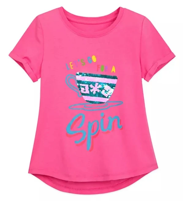 Disney Shirt For Girls - Mad Tea Party Reversible Sequin 3 Disney Shirt For Girls - Mad Tea Party Reversible Sequin