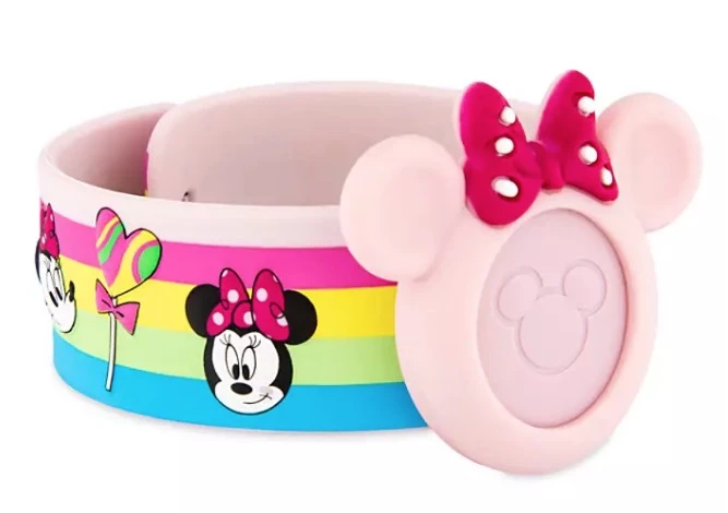 Disney Magic Band Slap Bracelet - Minnie Mouse Rainbow 3 Disney Magic Band Slap Bracelet - Minnie Mouse Rainbow