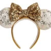Disney Ears Headband - 50th Anniversary - Gold & White - Light Up -Disney Accessories Sales sc15011