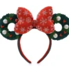 Disney Ears Headband - Minnie Mouse - Holiday Wreath -Disney Accessories Sales sc151384