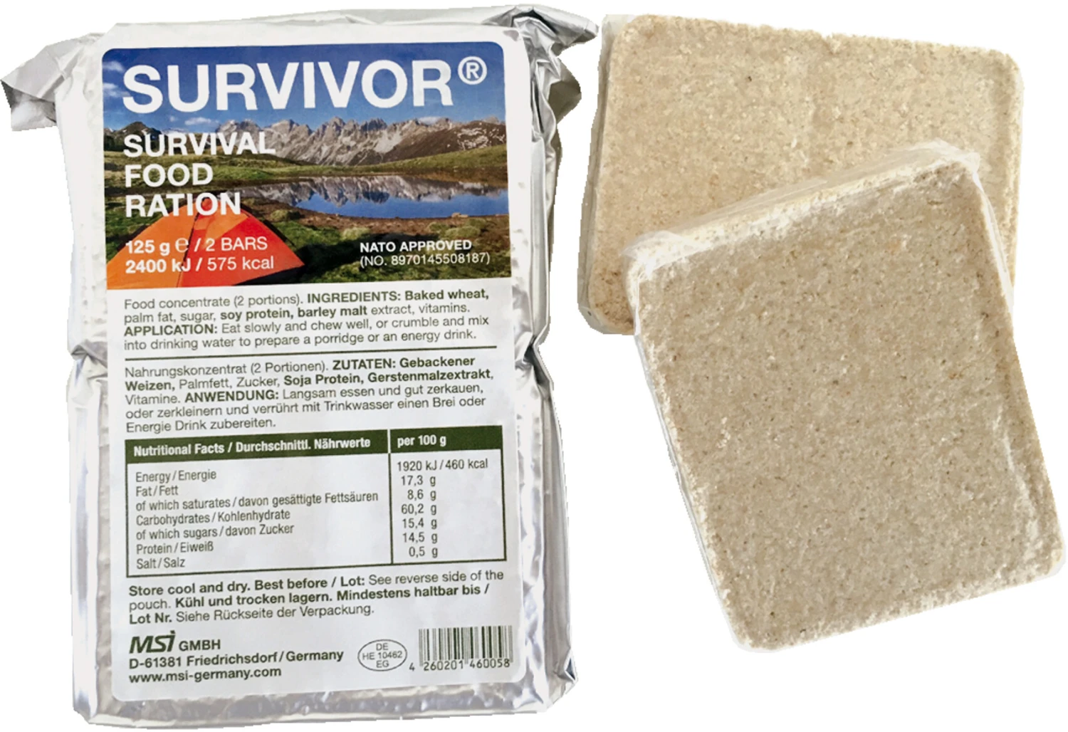 Trek'n Eat Trek'n Eat Survivor Survival Voedselvoorraad 125g 3 Trek'n Eat Trek'n Eat Survivor Survival Voedselvoorraad 125g